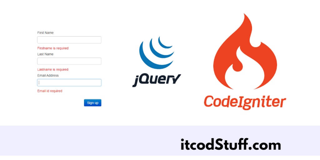 Form Validation using jQuery in CodeIgniter 4