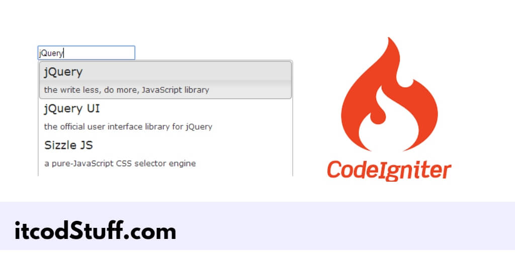 Codeigniter 4 jQuery UI Autocomplete Tutorial